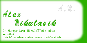 alex mikulasik business card